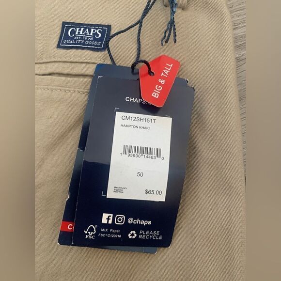 Chaps men shorts big and tall, comfortable waist band - Picture 3 of 5